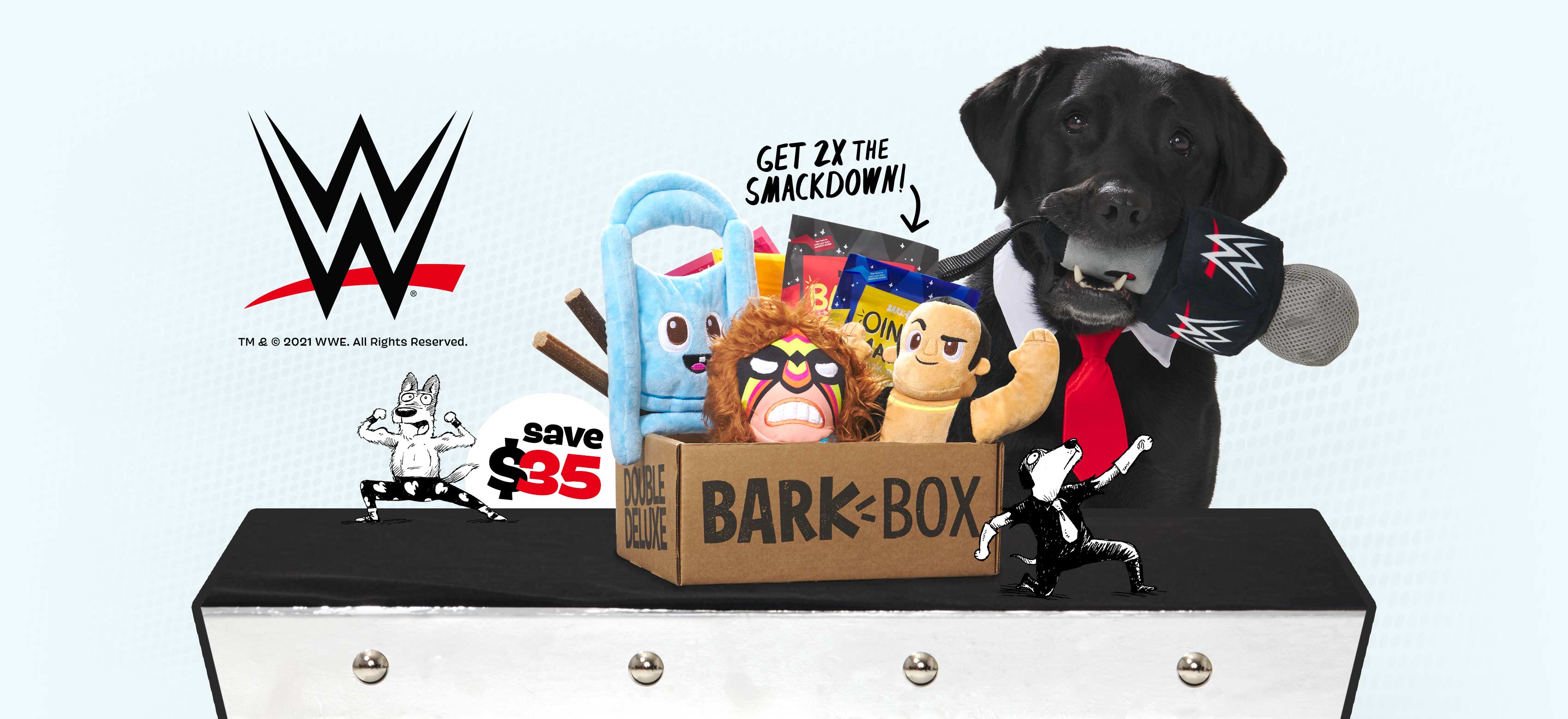 BarkBox, a monthly box of dog goodies starting at $23 per month
