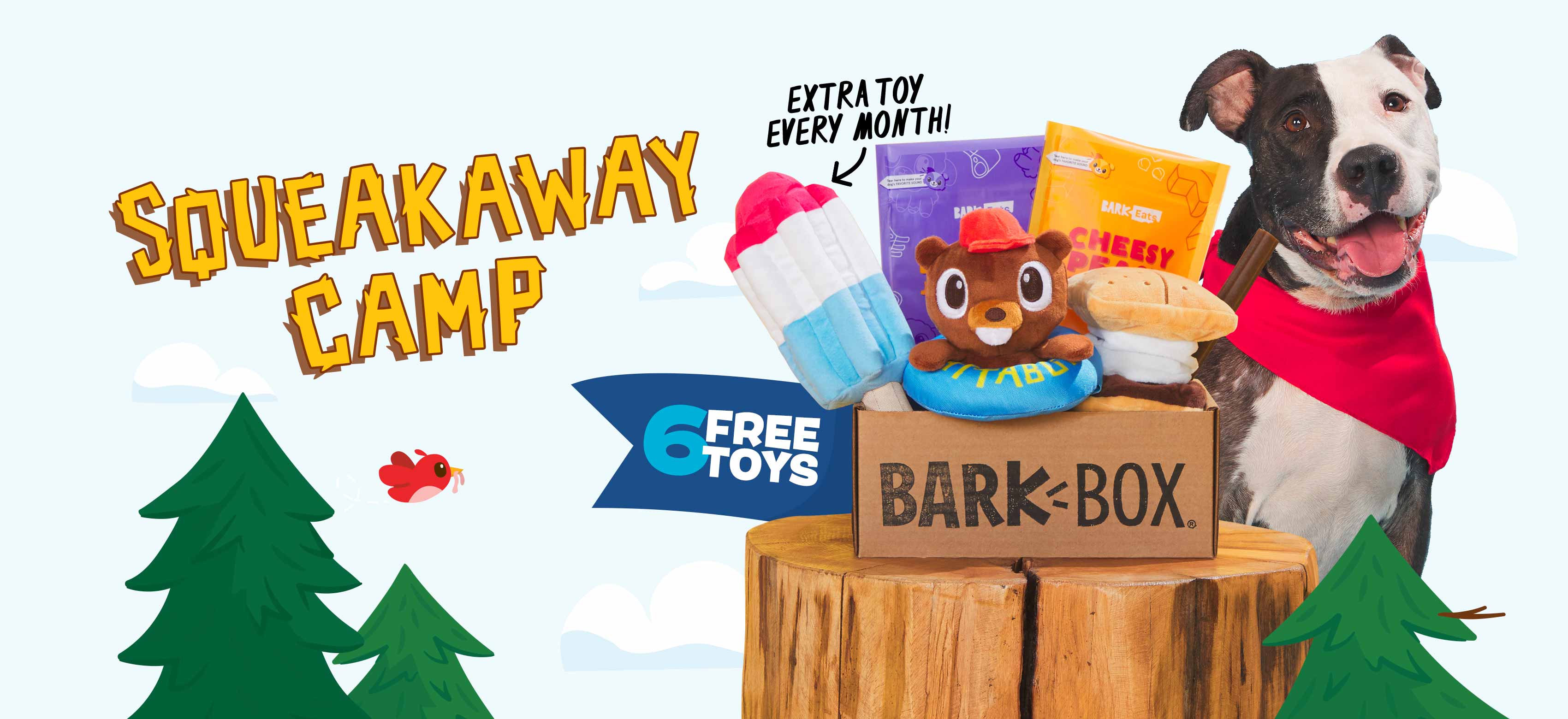 BarkBox, a monthly box of dog goodies starting at $23 per month